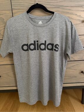 adidas Grey Logo Short Sleeve Tee